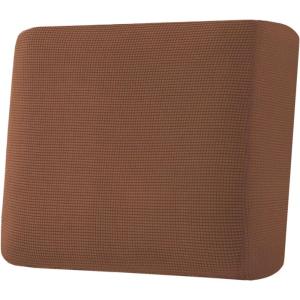 image:imageHVERSAILTEX Super Stretch Individual Seat Sofa Covers Couch Cushion Covers Slipcover Sets Thick Jacquard Textured Twill Fabric 2 Piece Large GreyCaramel