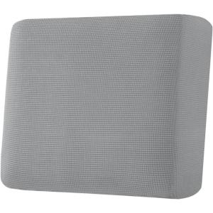 image:imageHVERSAILTEX Super Stretch Individual Seat Sofa Covers Couch Cushion Covers Slipcover Sets Thick Jacquard Textured Twill Fabric 2 Piece Large GreyDove