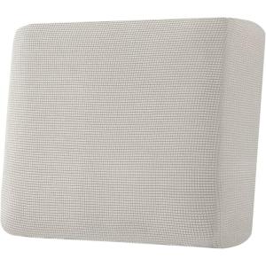 image:imageHVERSAILTEX Super Stretch Individual Seat Sofa Covers Couch Cushion Covers Slipcover Sets Thick Jacquard Textured Twill Fabric 2 Piece Large GreyIsland Fossi