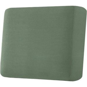 image:imageHVERSAILTEX Super Stretch Individual Seat Sofa Covers Couch Cushion Covers Slipcover Sets Thick Jacquard Textured Twill Fabric 2 Piece Large GreyLoden Frost