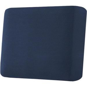 image:imageHVERSAILTEX Super Stretch Individual Seat Sofa Covers Couch Cushion Covers Slipcover Sets Thick Jacquard Textured Twill Fabric 2 Piece Large GreyNavy