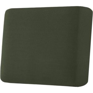 image:imageHVERSAILTEX Super Stretch Individual Seat Sofa Covers Couch Cushion Covers Slipcover Sets Thick Jacquard Textured Twill Fabric 2 Piece Large GreyOlive