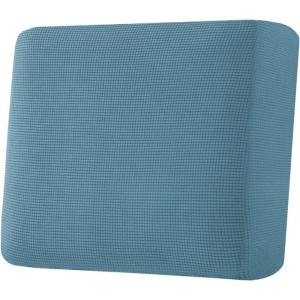 image:imageHVERSAILTEX Super Stretch Individual Seat Sofa Covers Couch Cushion Covers Slipcover Sets Thick Jacquard Textured Twill Fabric 2 Piece Large GreyStorm Blue