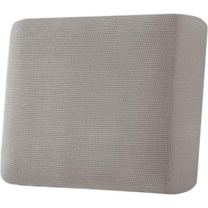 image:imageHVERSAILTEX Super Stretch Individual Seat Sofa Covers Couch Cushion Covers Slipcover Sets Thick Jacquard Textured Twill Fabric 2 Piece Large GreyTaupe