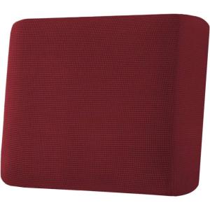 image:imageHVERSAILTEX Super Stretch Individual Seat Sofa Covers Couch Cushion Covers Slipcover Sets Thick Jacquard Textured Twill Fabric 2 Piece Large GreyWineBurgundy