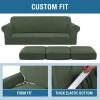 image:imageHVERSAILTEX 3 Piece Stretch Sofa Covers for 2 Cushion Loveseat Couch  Thicker Jacquard Fabric Medium Sofa TaupeBronze Green