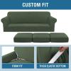 image:imageHVERSAILTEX 3 Piece Stretch Sofa Covers for 2 Cushion Loveseat Couch  Thicker Jacquard Fabric Medium Sofa TaupeBronze Green