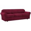 image:imageHVERSAILTEX 3 Piece Stretch Sofa Covers for 2 Cushion Loveseat Couch  Thicker Jacquard Fabric Medium Sofa TaupeBurgundy