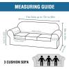 image:imageHVERSAILTEX 3 Piece Stretch Sofa Covers for 2 Cushion Loveseat Couch  Thicker Jacquard Fabric Medium Sofa TaupeCream