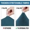image:imageHVERSAILTEX 3 Piece Stretch Sofa Covers for 2 Cushion Loveseat Couch  Thicker Jacquard Fabric Medium Sofa TaupeDeep Teal