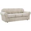 image:imageHVERSAILTEX 3 Piece Stretch Sofa Covers for 2 Cushion Loveseat Couch  Thicker Jacquard Fabric Medium Sofa TaupeIsland Fossi