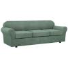 image:imageHVERSAILTEX 3 Piece Stretch Sofa Covers for 2 Cushion Loveseat Couch  Thicker Jacquard Fabric Medium Sofa TaupeLoden Frost