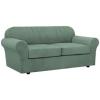 image:imageHVERSAILTEX 3 Piece Stretch Sofa Covers for 2 Cushion Loveseat Couch  Thicker Jacquard Fabric Medium Sofa TaupeLoden Frost