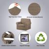 image:imageHVERSAILTEX 3 Piece Stretch Sofa Covers for 2 Cushion Loveseat Couch  Thicker Jacquard Fabric Medium Sofa TaupeMacchiato