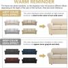 image:imageHVERSAILTEX 3 Piece Stretch Sofa Covers for 2 Cushion Loveseat Couch  Thicker Jacquard Fabric Medium Sofa TaupeNatural