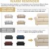 image:imageHVERSAILTEX 3 Piece Stretch Sofa Covers for 2 Cushion Loveseat Couch  Thicker Jacquard Fabric Medium Sofa TaupeNatural