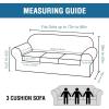 image:imageHVERSAILTEX 3 Piece Stretch Sofa Covers for 2 Cushion Loveseat Couch  Thicker Jacquard Fabric Medium Sofa TaupeSage