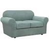 image:imageHVERSAILTEX 3 Piece Stretch Sofa Covers for 2 Cushion Loveseat Couch  Thicker Jacquard Fabric Medium Sofa TaupeSage