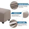 image:imageHVERSAILTEX Ottoman and Sofa Seat Cushion Combined Cover Slipcover Rectangle Sofa Slipcover Fit Length 5675 Suitable for L Shaped Seat Cushion Cover or Chaise Part Cover Stretch Thick Soft  GreyTaupe