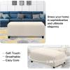 image:imageHVERSAILTEX Ottoman and Sofa Seat Cushion Combined Cover Slipcover Rectangle Sofa Slipcover Fit Length 5675 Suitable for L Shaped Seat Cushion Cover or Chaise Part Cover Stretch Thick Soft  GreyNatural