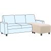 image:imageHVERSAILTEX Ottoman and Sofa Seat Cushion Combined Cover Slipcover Rectangle Sofa Slipcover Fit Length 5675 Suitable for L Shaped Seat Cushion Cover or Chaise Part Cover Stretch Thick Soft  GreyNatural