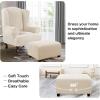 image:imageHVERSAILTEX Ottoman and Sofa Seat Cushion Combined Cover Slipcover Rectangle Sofa Slipcover Fit Length 5675 Suitable for L Shaped Seat Cushion Cover or Chaise Part Cover Stretch Thick Soft  GreyNatural