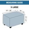 image:imageHVERSAILTEX Ottoman and Sofa Seat Cushion Combined Cover Slipcover Rectangle Sofa Slipcover Fit Length 5675 Suitable for L Shaped Seat Cushion Cover or Chaise Part Cover Stretch Thick Soft  GreySand