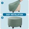 image:imageHVERSAILTEX Ottoman and Sofa Seat Cushion Combined Cover Slipcover Rectangle Sofa Slipcover Fit Length 5675 Suitable for L Shaped Seat Cushion Cover or Chaise Part Cover Stretch Thick Soft  GreySage
