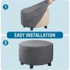 image:imageHVERSAILTEX Ottoman and Sofa Seat Cushion Combined Cover Slipcover Rectangle Sofa Slipcover Fit Length 5675 Suitable for L Shaped Seat Cushion Cover or Chaise Part Cover Stretch Thick Soft  GreyGrey