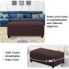 image:imageHVERSAILTEX Ottoman and Sofa Seat Cushion Combined Cover Slipcover Rectangle Sofa Slipcover Fit Length 5675 Suitable for L Shaped Seat Cushion Cover or Chaise Part Cover Stretch Thick Soft  GreyChocolate