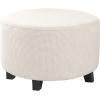 image:imageHVERSAILTEX Ottoman and Sofa Seat Cushion Combined Cover Slipcover Rectangle Sofa Slipcover Fit Length 5675 Suitable for L Shaped Seat Cushion Cover or Chaise Part Cover Stretch Thick Soft  GreyIvory