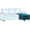 image:imageHVERSAILTEX Ottoman and Sofa Seat Cushion Combined Cover Slipcover Rectangle Sofa Slipcover Fit Length 5675 Suitable for L Shaped Seat Cushion Cover or Chaise Part Cover Stretch Thick Soft  GreyDeep Teal