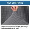image:imageHVERSAILTEX Ottoman and Sofa Seat Cushion Combined Cover Slipcover Rectangle Sofa Slipcover Fit Length 5675 Suitable for L Shaped Seat Cushion Cover or Chaise Part Cover Stretch Thick Soft  GreyGrey