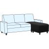 image:imageHVERSAILTEX Ottoman and Sofa Seat Cushion Combined Cover Slipcover Rectangle Sofa Slipcover Fit Length 5675 Suitable for L Shaped Seat Cushion Cover or Chaise Part Cover Stretch Thick Soft  GreyBlack