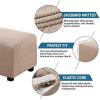 image:imageHVERSAILTEX Ottoman and Sofa Seat Cushion Combined Cover Slipcover Rectangle Sofa Slipcover Fit Length 5675 Suitable for L Shaped Seat Cushion Cover or Chaise Part Cover Stretch Thick Soft  GreySand