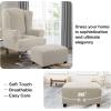 image:imageHVERSAILTEX Ottoman and Sofa Seat Cushion Combined Cover Slipcover Rectangle Sofa Slipcover Fit Length 5675 Suitable for L Shaped Seat Cushion Cover or Chaise Part Cover Stretch Thick Soft  GreyIsland Fossi