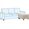 image:imageHVERSAILTEX Ottoman and Sofa Seat Cushion Combined Cover Slipcover Rectangle Sofa Slipcover Fit Length 5675 Suitable for L Shaped Seat Cushion Cover or Chaise Part Cover Stretch Thick Soft  GreyIsland Fossi