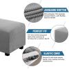 image:imageHVERSAILTEX Ottoman and Sofa Seat Cushion Combined Cover Slipcover Rectangle Sofa Slipcover Fit Length 5675 Suitable for L Shaped Seat Cushion Cover or Chaise Part Cover Stretch Thick Soft  GreyDove