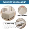 image:imageHVERSAILTEX Ottoman and Sofa Seat Cushion Combined Cover Slipcover Rectangle Sofa Slipcover Fit Length 5675 Suitable for L Shaped Seat Cushion Cover or Chaise Part Cover Stretch Thick Soft  GreyIsland Fossi