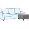 image:imageHVERSAILTEX Ottoman and Sofa Seat Cushion Combined Cover Slipcover Rectangle Sofa Slipcover Fit Length 5675 Suitable for L Shaped Seat Cushion Cover or Chaise Part Cover Stretch Thick Soft  GreyDove