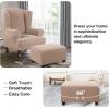image:imageHVERSAILTEX Ottoman and Sofa Seat Cushion Combined Cover Slipcover Rectangle Sofa Slipcover Fit Length 5675 Suitable for L Shaped Seat Cushion Cover or Chaise Part Cover Stretch Thick Soft  GreySand