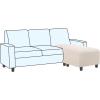 image:imageHVERSAILTEX Ottoman and Sofa Seat Cushion Combined Cover Slipcover Rectangle Sofa Slipcover Fit Length 5675 Suitable for L Shaped Seat Cushion Cover or Chaise Part Cover Stretch Thick Soft  GreyIvory