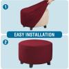 image:imageHVERSAILTEX Ottoman and Sofa Seat Cushion Combined Cover Slipcover Rectangle Sofa Slipcover Fit Length 5675 Suitable for L Shaped Seat Cushion Cover or Chaise Part Cover Stretch Thick Soft  GreyWineBurgundy