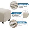 image:imageHVERSAILTEX Ottoman and Sofa Seat Cushion Combined Cover Slipcover Rectangle Sofa Slipcover Fit Length 5675 Suitable for L Shaped Seat Cushion Cover or Chaise Part Cover Stretch Thick Soft  GreyIsland Fossi