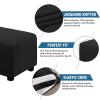image:imageHVERSAILTEX Ottoman and Sofa Seat Cushion Combined Cover Slipcover Rectangle Sofa Slipcover Fit Length 5675 Suitable for L Shaped Seat Cushion Cover or Chaise Part Cover Stretch Thick Soft  GreyBlack