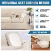 image:imageHVERSAILTEX Real Velvet Plush 3 Piece Stretch Sofa Covers Couch Covers for 2 Cushion Couch Loveseat Covers Width Up to 72 Inch Feature Thick Soft Stay in Place Medium Sofa Bronze BrownCream