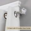 image:imageHVERSAILTEX Window Curtain Rods for Windows 66 to 120 Inches Adjustable Decorative 34 Inch Diameter Standard Single Window Curtain Rod Set with Acrylic Diamond Finials Nickel