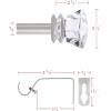 image:imageHVERSAILTEX Window Curtain Rods for Windows 66 to 120 Inches Adjustable Decorative 34 Inch Diameter Standard Single Window Curtain Rod Set with Acrylic Diamond Finials Nickel