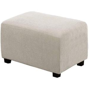 image:imageHVERSAILTEX Ottoman and Sofa Seat Cushion Combined Cover Slipcover Rectangle Sofa Slipcover Fit Length 5675 Suitable for L Shaped Seat Cushion Cover or Chaise Part Cover Stretch Thick Soft  GreyIsland Fossi