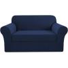 image:imageHVERSAILTEX Sofa Cover 2 Piece Stretch Couch Covers for 3 Cushion Couch Sofa Slipcover Protector with Individual Seat Cushion Covers Suit for T CushionBox Cushion Sofa 7288 Island FossiNavy